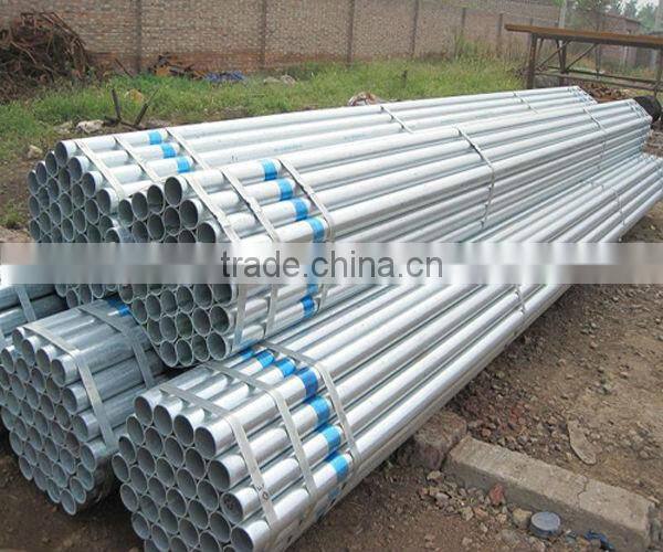 BS1387 hot dip galvanized round steel pipe for construction in stock