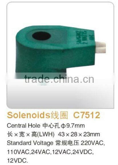 BONA Central Hole 9.7mm Size 43 28 23mm Green Plastic Solenoids Coils