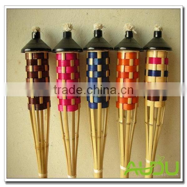 Audu 90cm Natural Cheap Outdoor Night Bamboo Torch/bamboo tiki torches