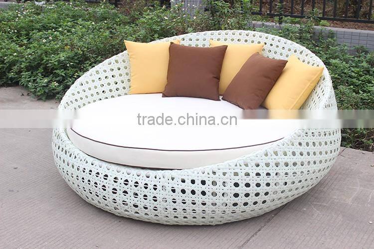 Modern Sofa Sunbed Rattan Round Bed Used Patio Furniture
