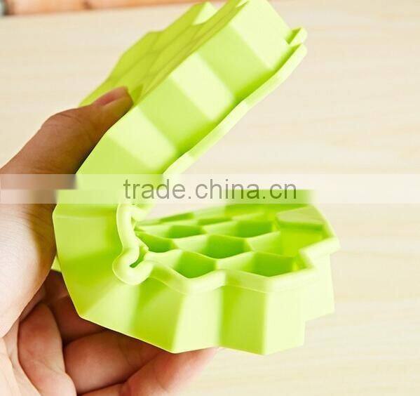 CY175 Honeycomb shape grids food grade silicone ice cube for home DIY