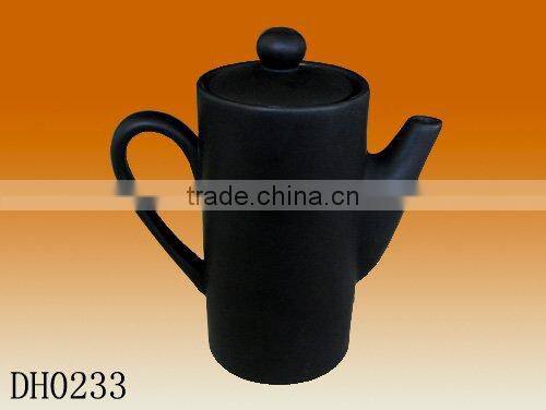 Factory direct wholesale 300ml black matt ceramic teapot