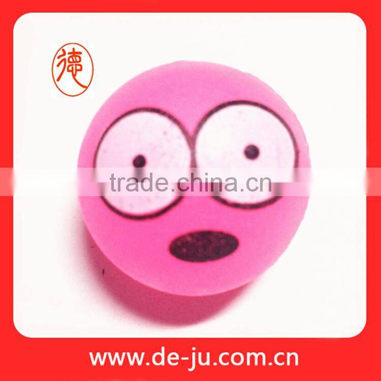 Special Design Glow Pink Emoji Bounce Back Ball