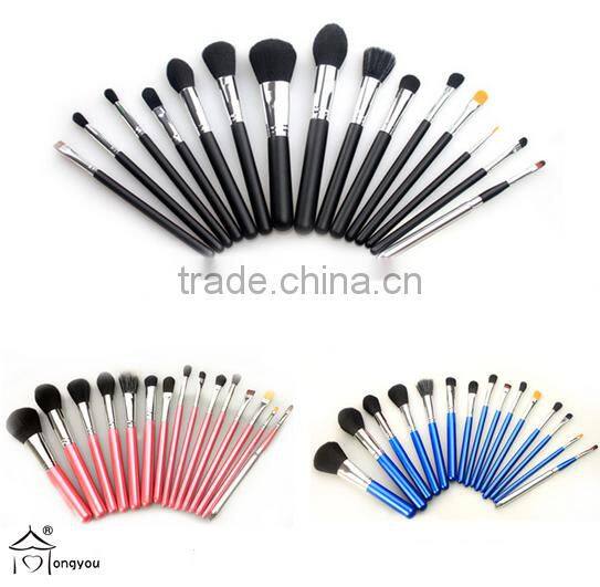 15pcs cheap good quality complete makeup set brushes