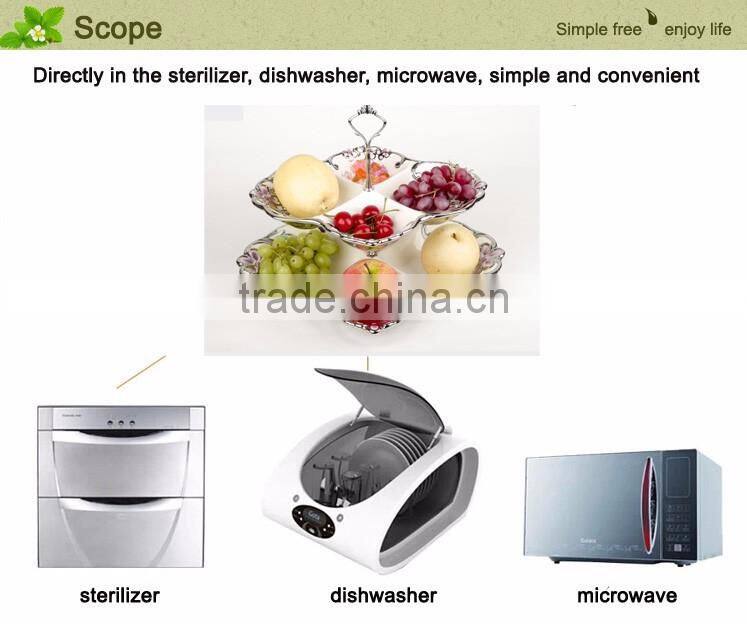 High Quality silver electroplating ceramic departed plates/dishes