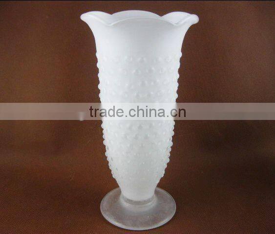 frosted glass vase / flower vase