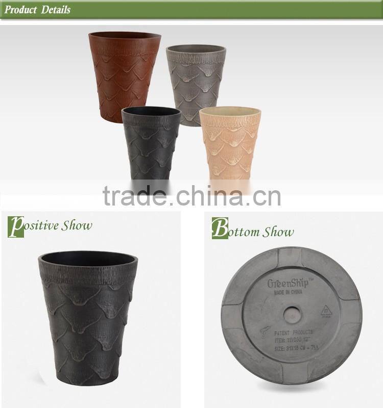 Unique Design Hydroponics Tall Round Decoration Flower Pot with self watering system