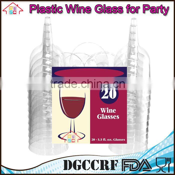 NBRSC Promotional Disposable party Plastic Wine glasses Party drinking Cup champagne goblet