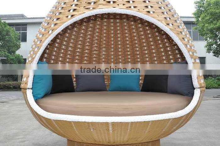 Outdoor swing bed with canopy