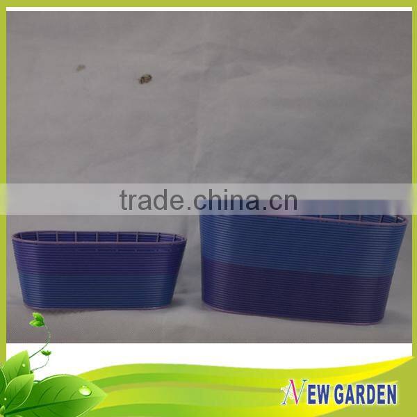 Newgarden smooth surface flower pot imitation rattan basket