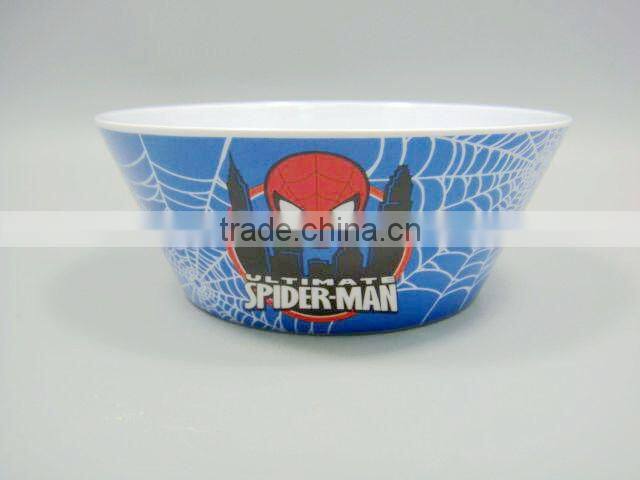 Melamine kid children bowl with cartoon design food grade safety kid bowl
