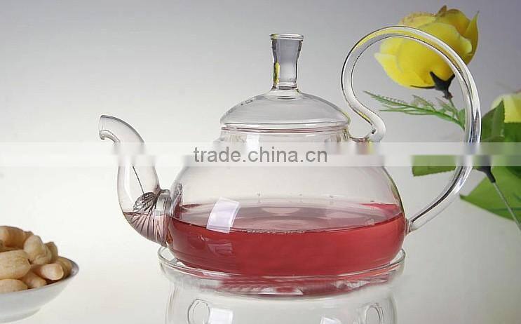 High quality Borosilicate heat resistant glass teapot with filter wholesale