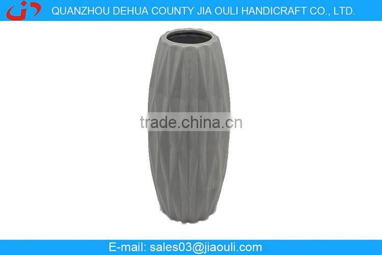 popular design style home decoration white ceramic flower vase