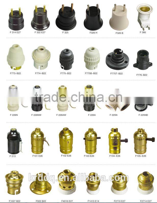 CE&RoHS approved e27 bakelite lamp socket/bulb holder/lamp base