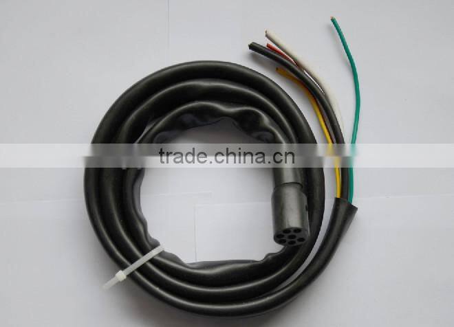 Trailer Light Plug 7 Way RV Wiring Harness 6' Cord Trailer End/Trailer cable/Wire Harness