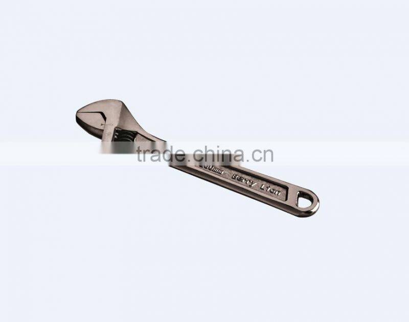 Berrylion 10" Nickel Alloy Black Adjustable Wrench Pearl Nickel Adjustable Wrench