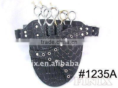 High Quality Wine-Red Color Leather Scissor Holster