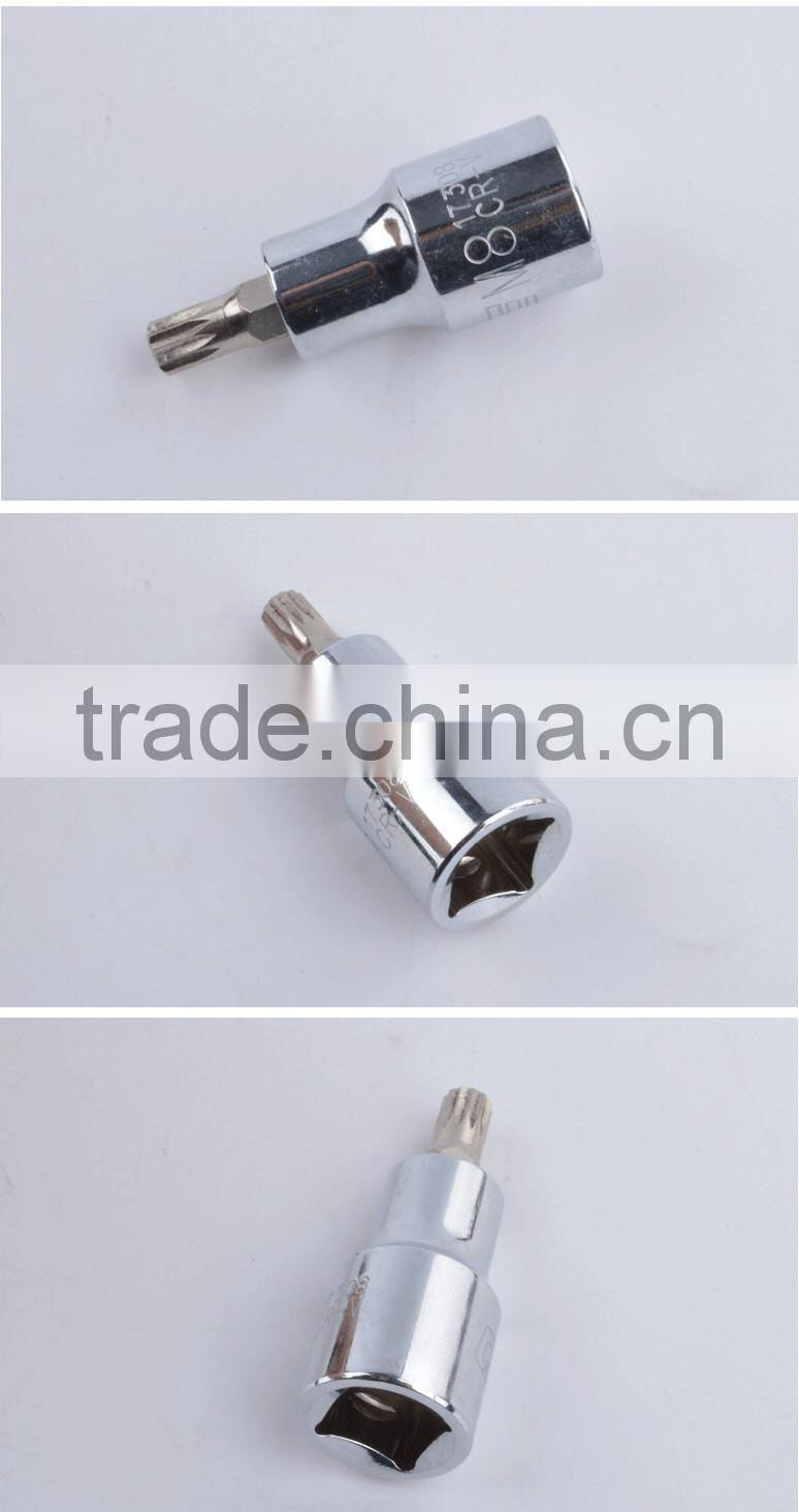 12.5mm twelve points screwdriver bit socket,1/2" twelve points bit socket ,12.5mm twelve points drive bit socket