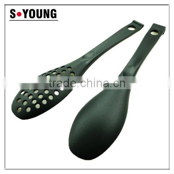 35024 Separable nylon Kitchen Tongs BBQ Cooking Food salad Tongs with spoon