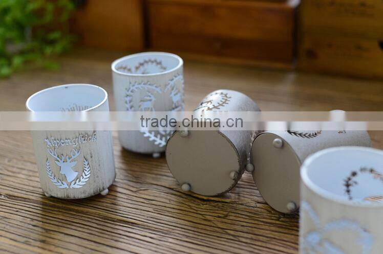 Pattern holder creative gifts iron ornaments wholesale metal crafts Christmas candle holder for gifts