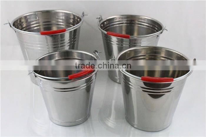 Factory wholesale 22cm 5L stainless steel food serving bucket