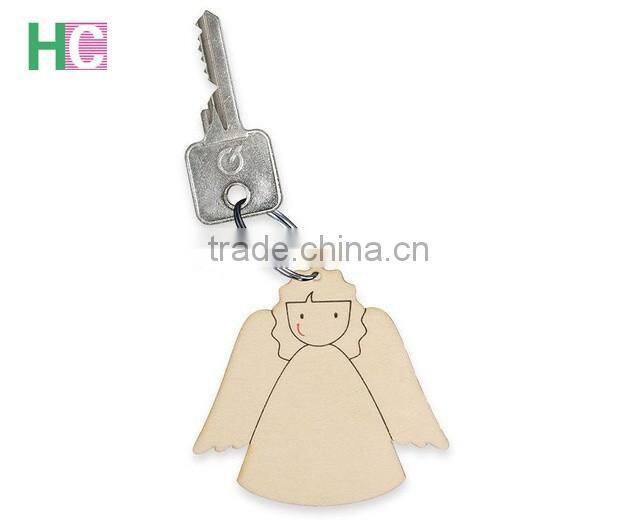 cheap angle sharped wooden key chains