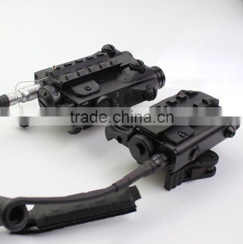 New Military Standard Compact Square Design Tactical ES-FX103-LG green laser sight with led flashlight Combo (FDA certified)