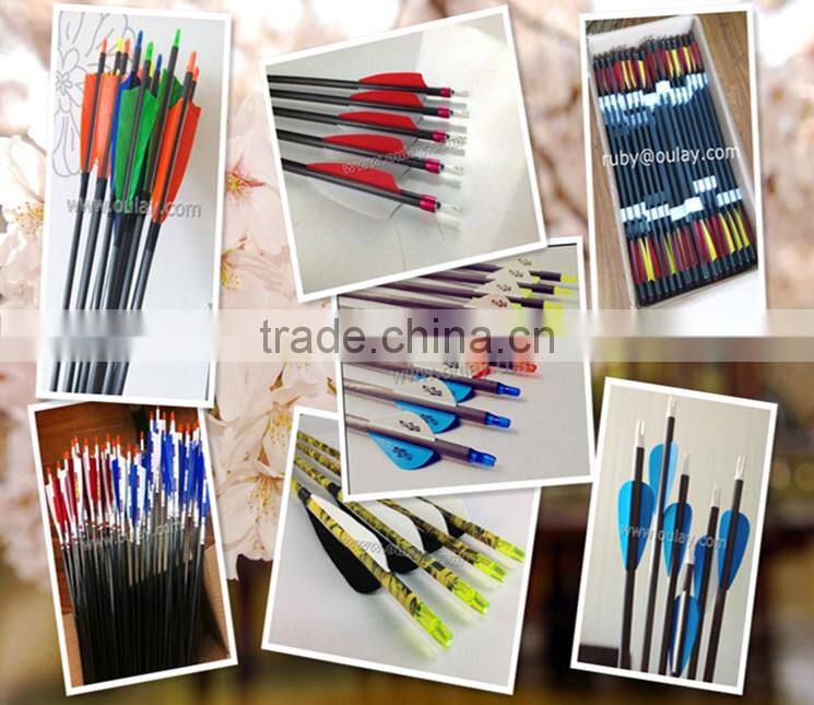 5.5GPI High Carbon Best-selling Black Archery 31" Carbon Fiber Hunting/Targeting Arrows