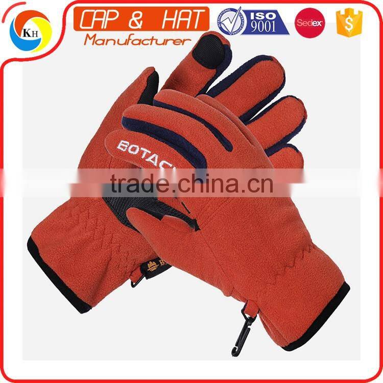 Factory outlet acrylic knitted winter touchscreen gloves all color custom