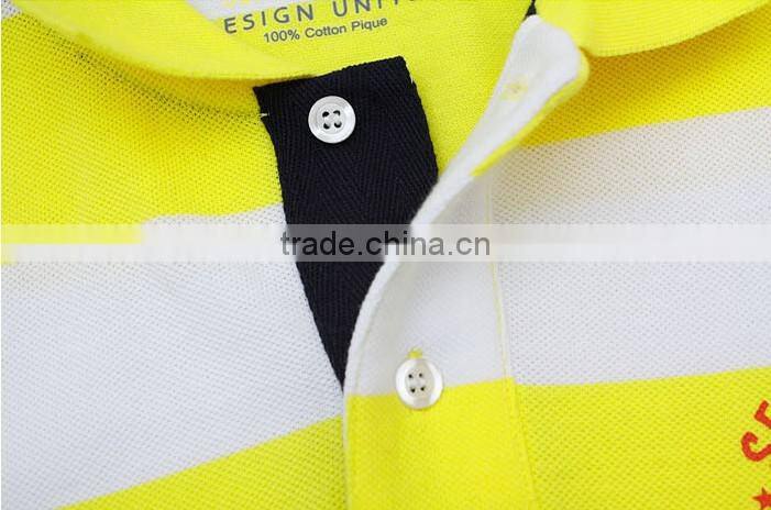 Cotton Hit color stripe polo tshirt for men,custom men fringe polo,High quality hit color fringe polo