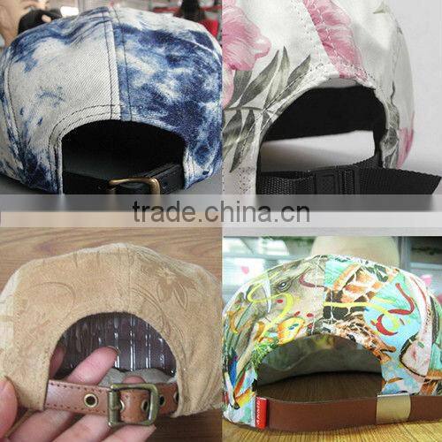 Retail adjustable strap woven tag aztecs 5 panel hat