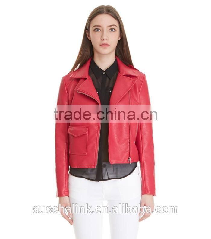 new arrival pakistan style girls short leather jacket made in china 2016