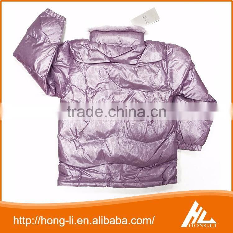Custom high quality satin bomber outdoor winter kid jacket for girls