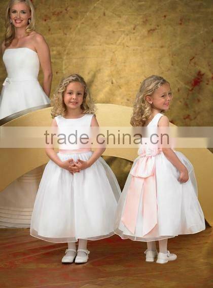 flower fancy dress costumes white with pink sash