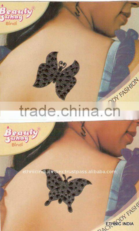 BUTTERFLY CRYSTAL TATTOO BINDI STICKER , PAYPAL
