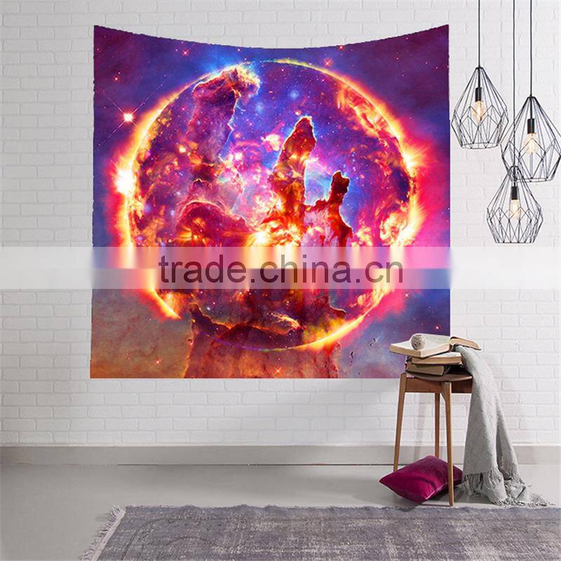 Wholesale hot sale Amazon wall tapestry Beach towel Elephant and Starry sky Digital print tapestry