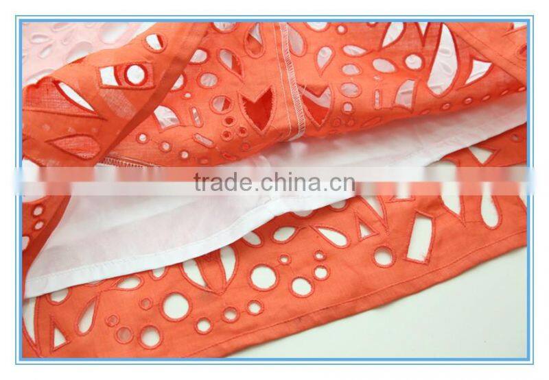 Ramie cotton fabric multi color and embroidery ladies office suit