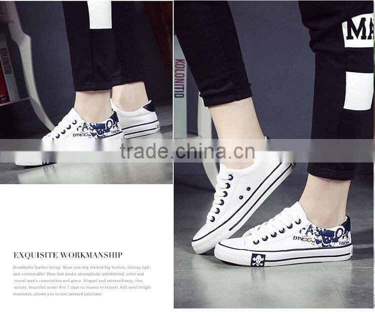 Contracted design man's breathable white black casual stylish sneaker shoes