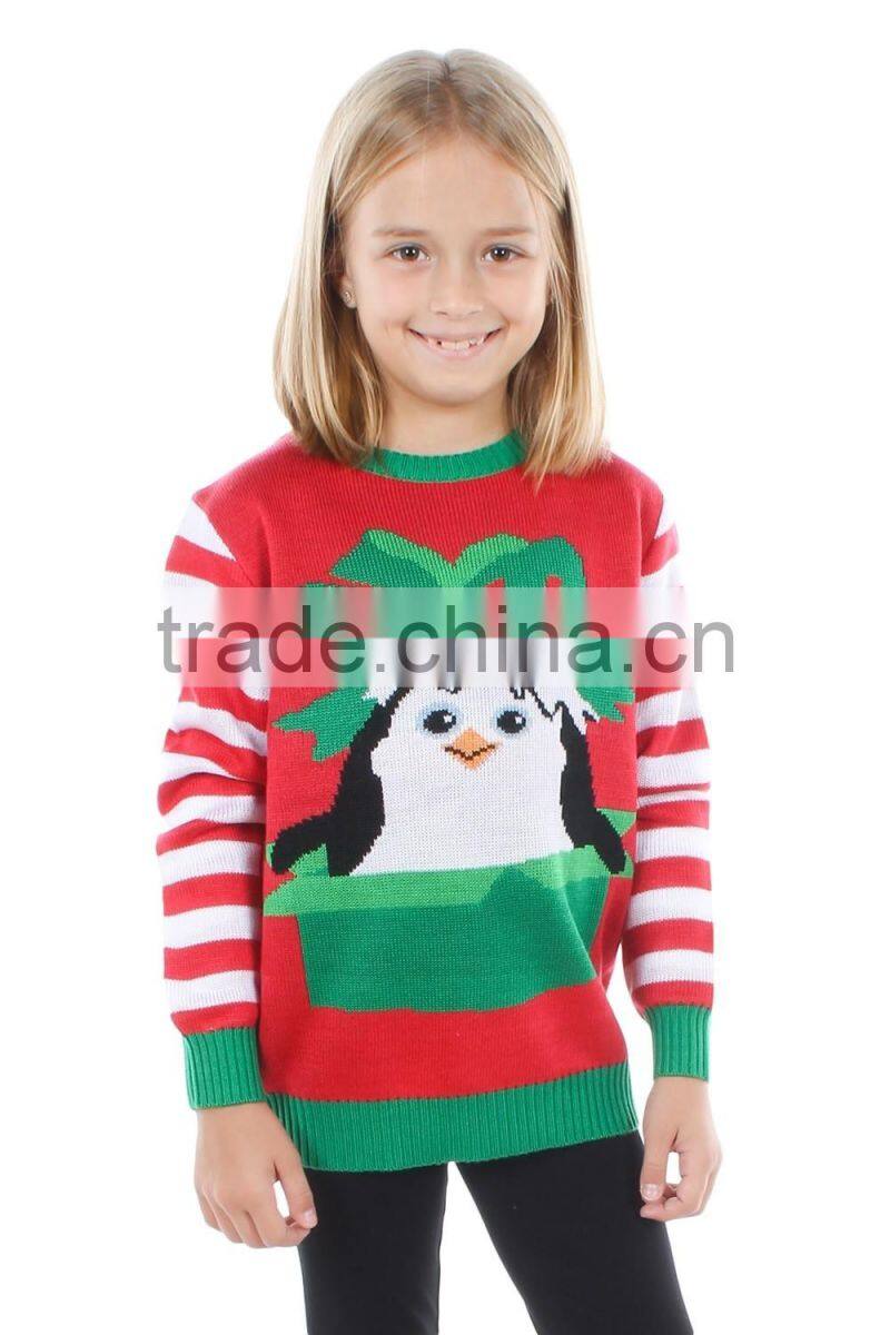 2016 New girl's Penguins Christmas Sweater