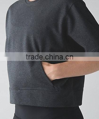 Fitness Crop Top T shirt Wholesale China T shirt Printing OEM T-shirt Printer Yoga Sweatshirt