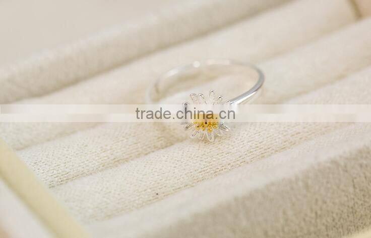 F20053N Hot Sale Fashion Jewelry 2016 New Arrival Charm Gift Chrysanthemum Ring for Women