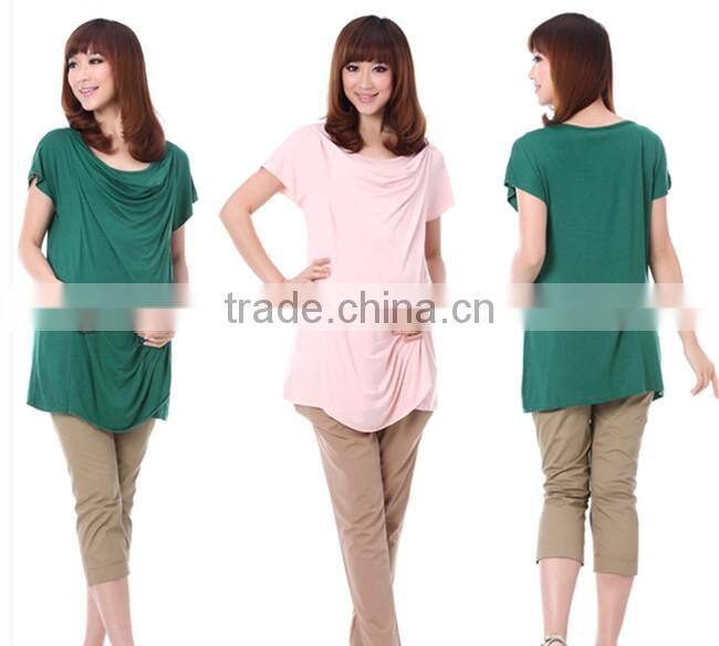 High quality Comfortable100%Cotton printed maternity blouse