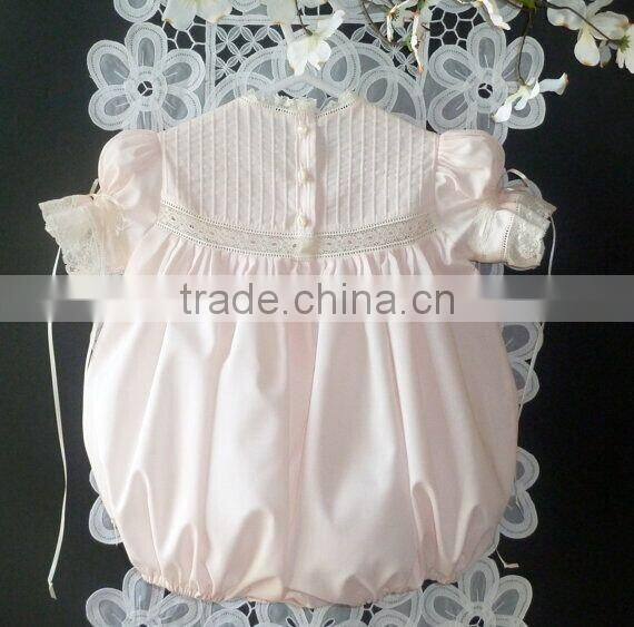 Baby Girls First Birthday Bubble Toddlers Baptism Romper Kids Pink Boho Clothing
