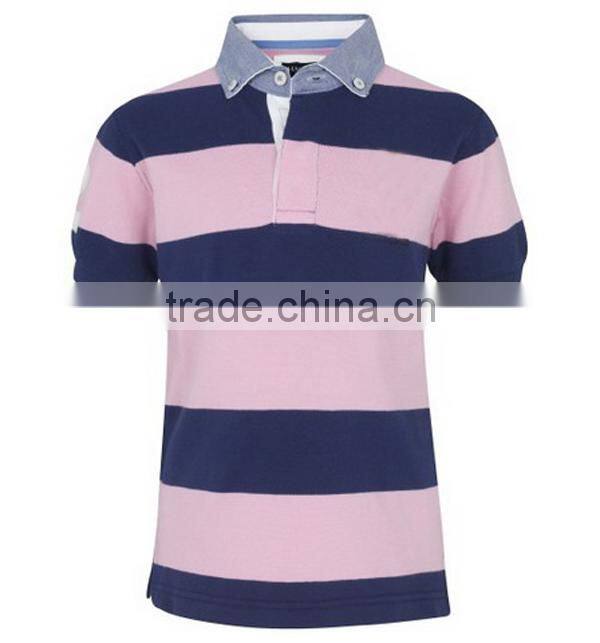 cheapest custom mens polo collar striped polo club t shirts
