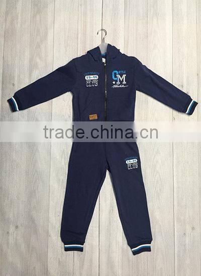 new 2016 children sports two-piece hooded fleece zippers