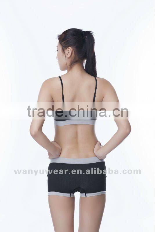 yarn-dyed seamless lady bra & panty set