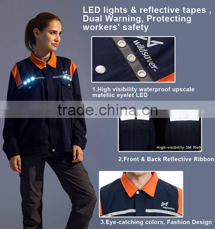New design flahsing security working wear for female breathable warning