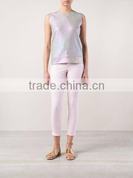 New Arrival Lady Sleeveless Short Style Tank Top