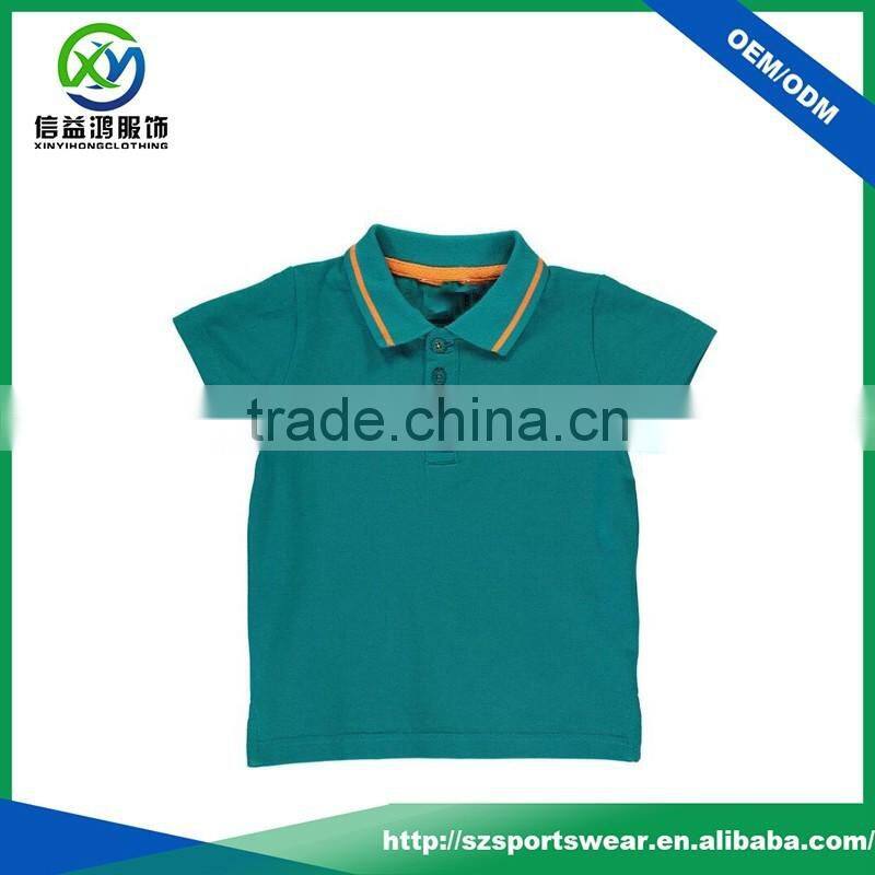OEM Custom Uniform Kids Polyester Knit Collar Sport Polo Shirt Wholesale