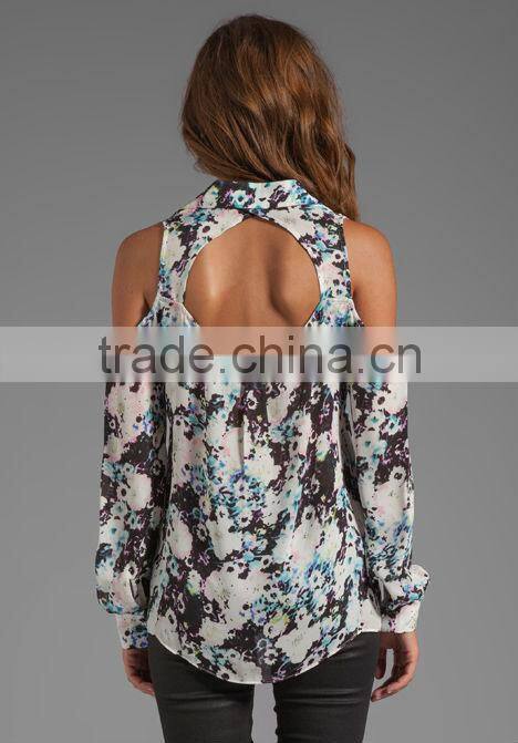 back cut out floral top